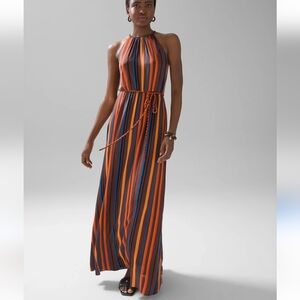 WHITE HOUSE BLACK MARKET | Multi Stripe Maxi Stress